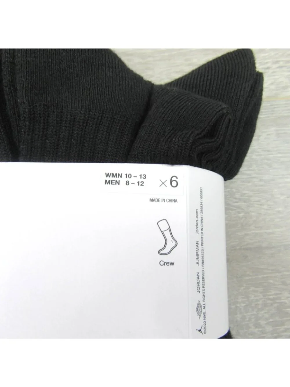Jordan Everyday Dri-Fit Crew Socks (6 Pairs) Men's Size 8-12 NEW